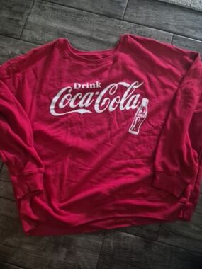 Coca Cola Bright Red Women's Crewneck Sweatshirt